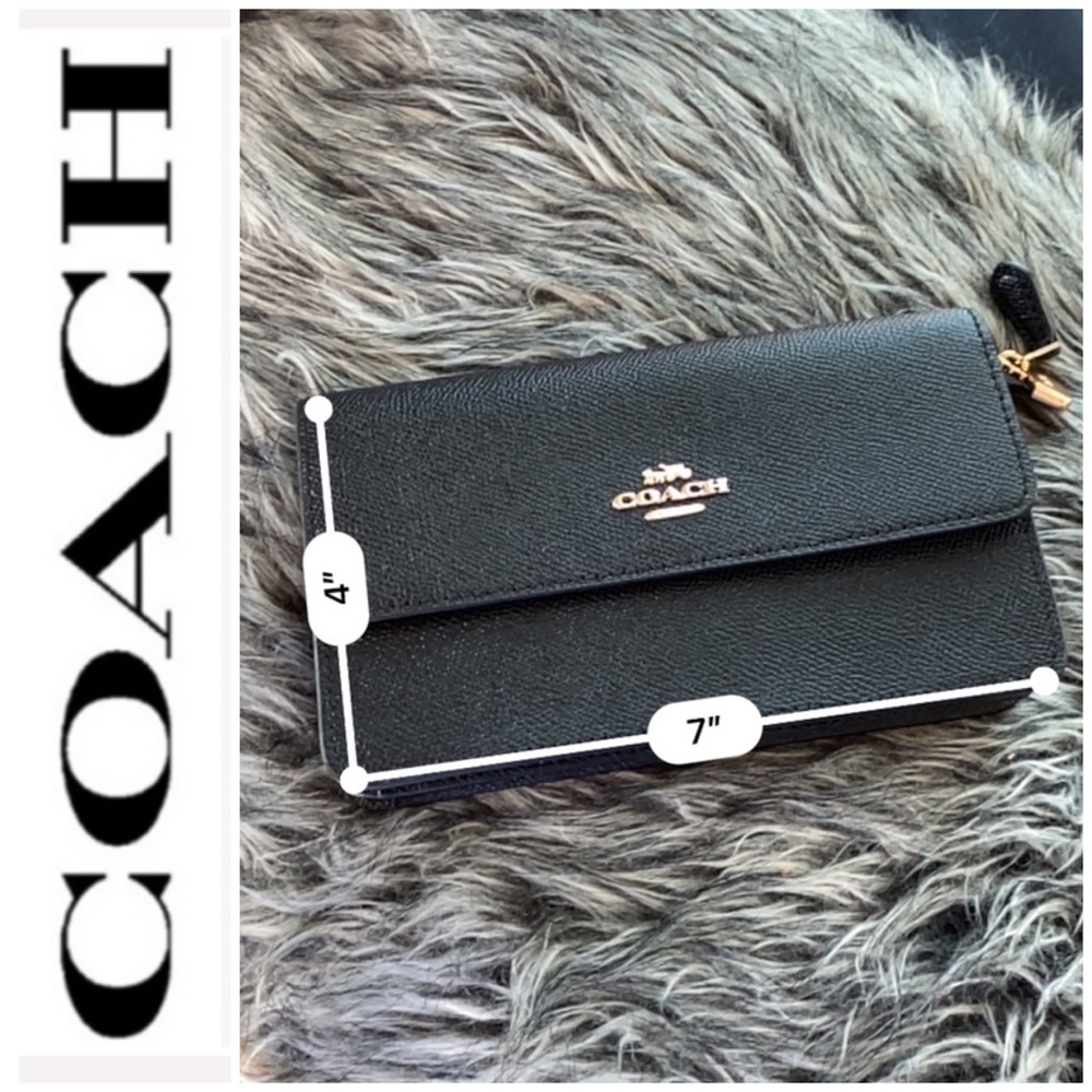 NWT authentic COACH 3 in 1 leather purse black - Picture 8 of 9